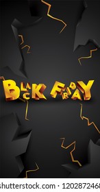 Black friday background layout background black and gold. For art template design, list, page, mockup brochure style, banner, idea, cover, booklet, print, flyer, book, card, ad, sign, poster, badge.