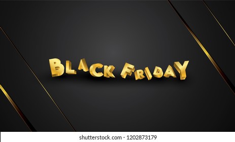 Black friday background layout background black and gold. For art template design, list, page, mockup brochure style, banner, idea, cover, booklet, print, flyer, book, card, ad, sign, poster, badge.