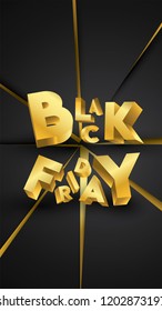 Black friday background layout background black and gold. For art template design, list, page, mockup brochure style, banner, idea, cover, booklet, print, flyer, book, card, ad, sign, poster, badge.