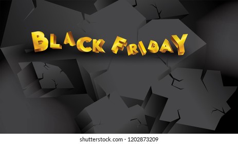 Black friday background layout background black and gold. For art template design, list, page, mockup brochure style, banner, idea, cover, booklet, print, flyer, book, card, ad, sign, poster, badge.