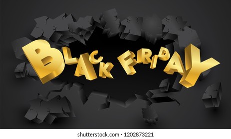 Black friday background layout background black and gold. For art template design, list, page, mockup brochure style, banner, idea, cover, booklet, print, flyer, book, card, ad, sign, poster, badge.