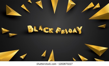 Black friday background layout background black and gold. For art template design, list, page, mockup brochure style, banner, idea, cover, booklet, print, flyer, book, card, ad, sign, poster, badge.