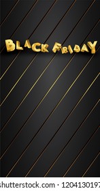 Black friday background layout background black and gold. For art template design, list, page, mockup brochure style, banner, idea, cover, booklet, print, flyer, book, card, ad, sign, poster, badge.