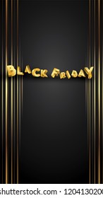 Black friday background layout background black and gold. For art template design, list, page, mockup brochure style, banner, idea, cover, booklet, print, flyer, book, card, ad, sign, poster, badge.