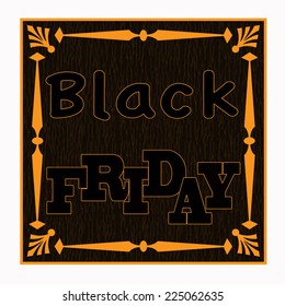 black friday background with on vector illustration