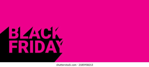 black friday background black and pink color, sale banner, vector eps 10