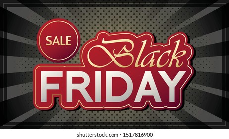 black friday background pop art style