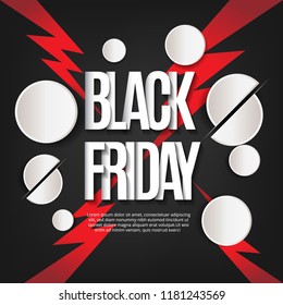Black friday background with red details