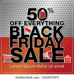 Black Friday background. Black friday sale banner design vector illustration.