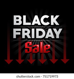 black friday background , black friday sale background vector,  black background, black friday with arrows,