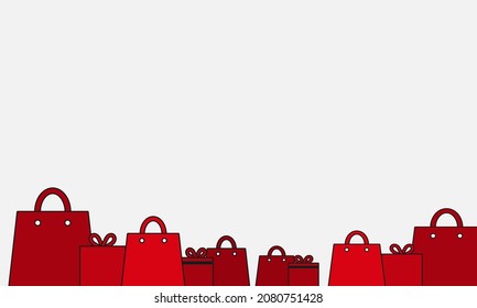 Black Friday Hintergrund. Einkaufstasche und Geschenkbox-Hintergrund. und Kopienraum, geeignet für Inhalte mit dem gewünschten Thema.
