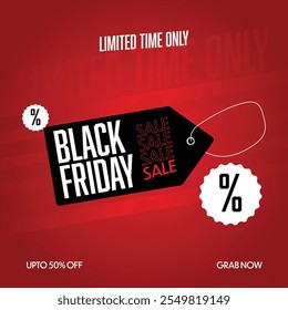 Black Friday fundo Mídias sociais postagens Modelo de design, design de anúncio - Big Sale, hot deal, venda, promoção, publicidade e mídias sociais anúncio Ilustração do vetor