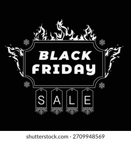 Fondo de Black Friday con un elegante diseño en blanco y negro de dos tonos.
