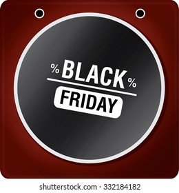 Black friday background with text and icons