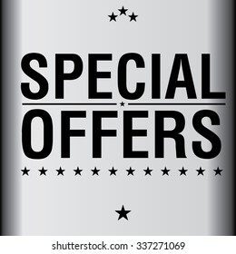 A black friday background with text and icons