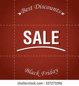A black friday background with text and icons