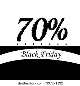 A black friday background with text and icons