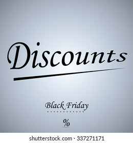 A black friday background with text and icons