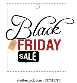 A black friday background with text and icons