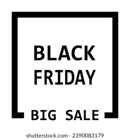 Black Friday, background for Black Friday. Black text on white background