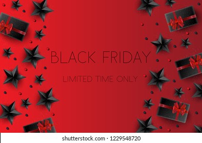 Black Friday background . Vector illustration.