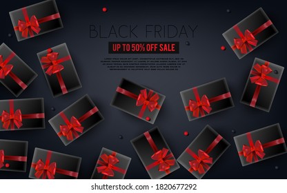 Black Friday background . Vector illustration.