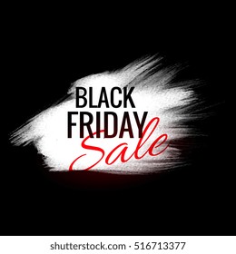 black friday background with white paint stroke