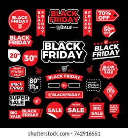 Black Friday Badge Label Vector Pack