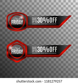 Black friday badge set
