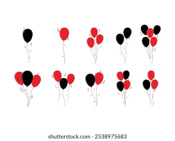 Black Friday Balloon Element Set 