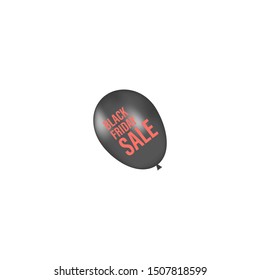 Black Friday Balloons Background. Black Realistic Balloons Collection. Cool Vector Illustration for Business, Party, Birthday or Holidays. Rich VIP Premium Stylish Balloons Flying Isolated