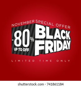 Black friday banner 3d, special offers and discounts