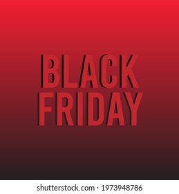 black friday banner 3D vector illustration