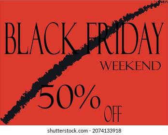Black Friday - Banner black friday 50%off