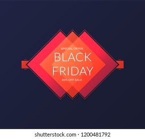Black Friday banner. Abstract vector black friday sale background. 