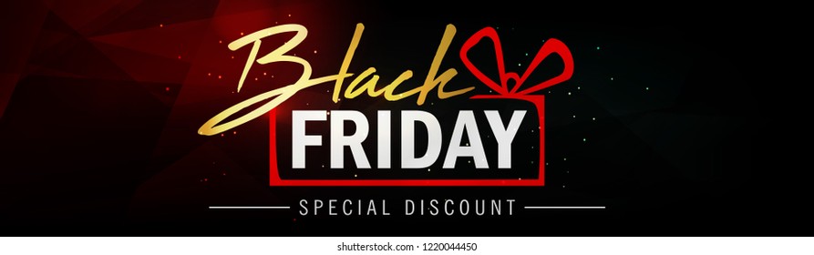 Black Friday Banner. Abstract Vector Black Friday Layout Background.