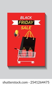 black friday banner background with editable text effect