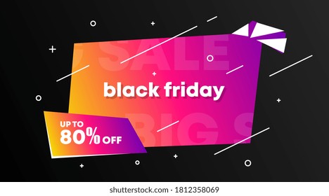 Schwarzer Friday-Banner und Hintergrund-Vorlage, Vektorgrafik