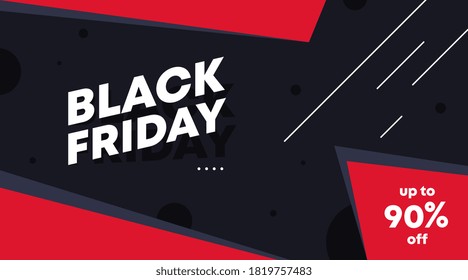Black friday banner and background template vector. Flyer template for black friday.