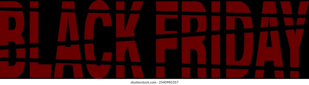 Black Friday banner. Background with text. Web banner size. Element for design. Vector background for brochure, booklet, flyer, poster. Black and red color
