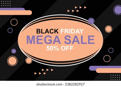 Black friday banner background. Vector illustration.