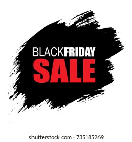 Black Friday Banner With Black Blobs Gradient Mesh Vector Illustration