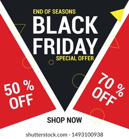 Black friday banner, card, poster. Vector Illustrator 10 EPS.
