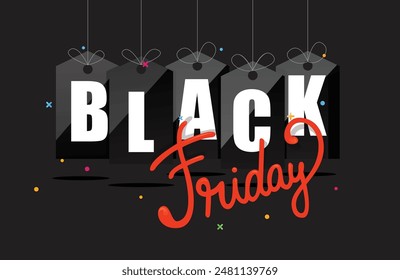 Black Friday banner. Black Friday coupon design. Vector illustration.