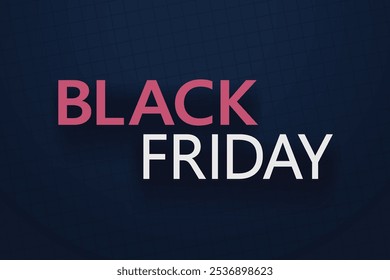 black friday banner with dark blue back