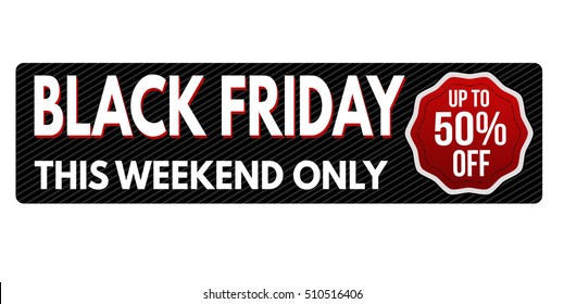 Black friday banner design over a white background, vector illustration