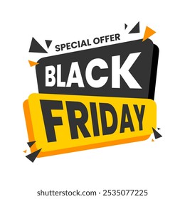 Diseño de Anuncio de viernes negro. Anuncio de promoción de oferta especial de Black Friday. Anuncio de descuento para la venta de viernes negro. Redes sociales, Anuncio de Web, insignia de venta