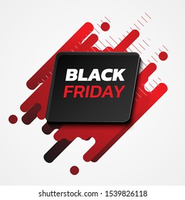 Black Friday banner design template on white background. Vector illustration.