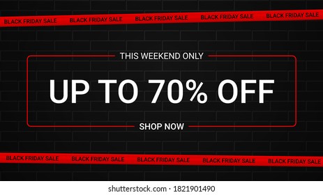 Black Friday banner design template for promotion, vector illustration
