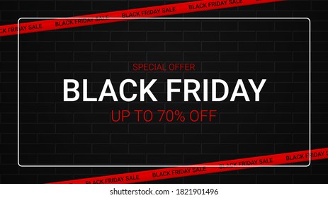 Plantilla de diseño de banner de Black Friday para promoción, ilustración vectorial